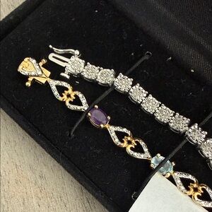 Elegant Gold and Silver Bracelet Set